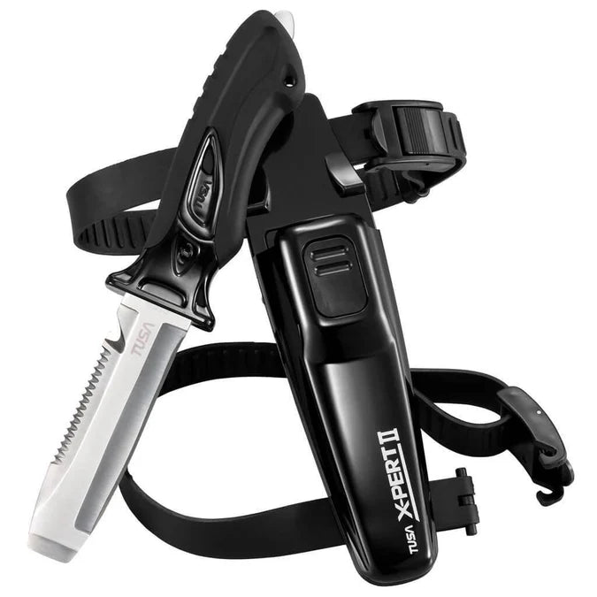 Tusa X-Pert II Dive Chisel Tip Knife Black