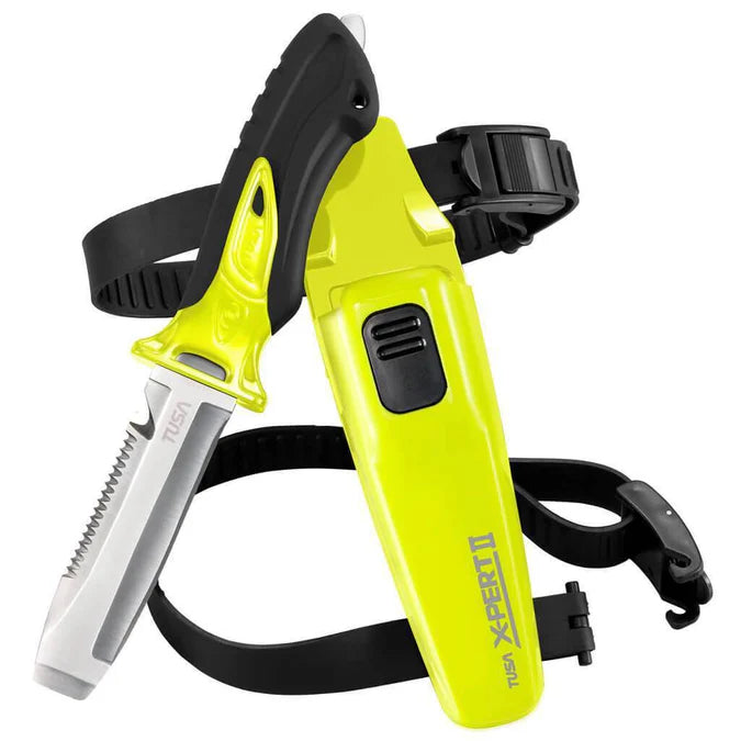 Tusa X-Pert II Dive Chisel Tip Knife Yellow